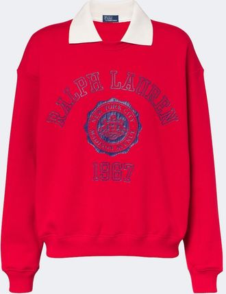 Polo Ralph Lauren Printed layered cotton-blend sweatshirt