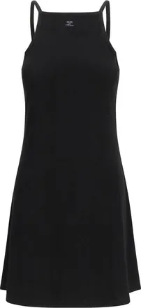 Courr&egrave;ges Black Viscose Casual Womens Dress