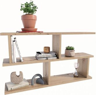 OEM Mensola Sospesa Luna, Rovere Artigianale, Mensola Da Parete Per Soggiorno, Ufficio, Mk