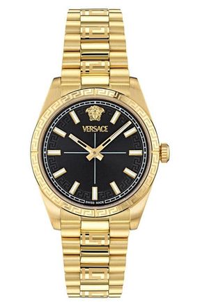 Versace Millenyium Goldtone Bracelet Watch, 32mm in Ip Yellow Gold at Nordstrom