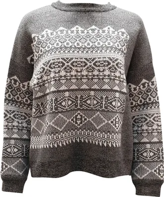 Alexander Wang Fair Isle Sweater in Grey Wool
