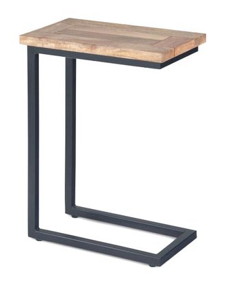 Simpli Home Skyler 18In Solid Mango/Metal Industrial C Side Table