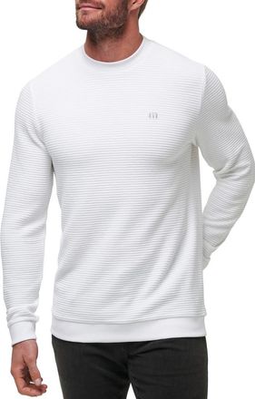 Travis Mathew Thick as Thieves Rib Crewneck Sweatshirt in White at Nordstrom, Size Xx-Large