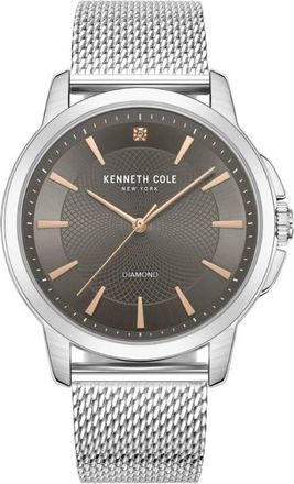 Kenneth Cole Genuine Diamond Quartz Grey Dial Mens Watch KCWGG7001205