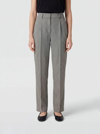Blaz&eacute; Milano Pantaloni sartoriali in cotone pied-de-poule a vita alta