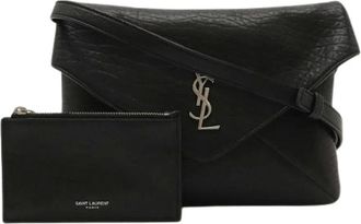 Saint Laurent Pre-owned Cross Body Bags, female, Black, Size: ONE SIZE Pre-owned Leather Shoulder Bag