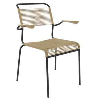 Schubiger M&ouml;bel Spaghetti-Stuhl S&auml;ntis mit Armlehnen