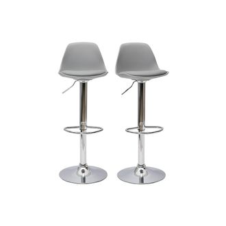 Miliboo Taburetes De Bar Gris Claro (lote De 2) Steevy