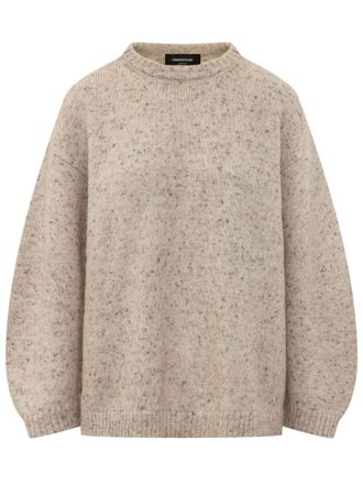 Fabiana Filippi Beige Knitted Crew Neck Sweater
