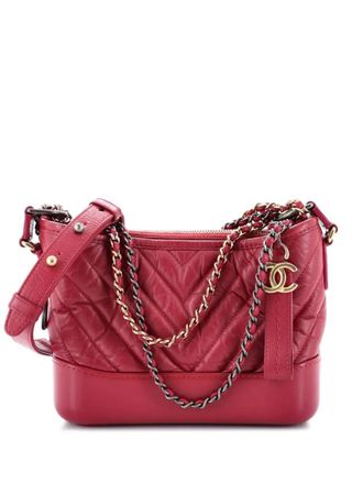 Chanel Gabrielle Hobo Chevron Aged Calfskin Small crossbody bag - Rosa