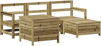 vidaXL 5 Piece Garden Sofa Set Impregnated Wood Pine vidaXL