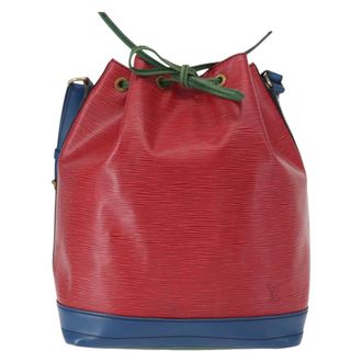 Louis Vuitton Tricolor Noe Epi Leather Red Leather Handbag (Pre-Owned)