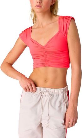 Free People FP Movement Breathe Deeper Crop Top in Electric Sunset at Nordstrom, Size X-Large