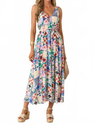 FRNCH Consordia Midi Dress In Multicolor