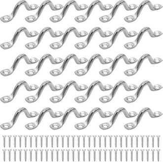 OEM 30 Tornillos De Fijaci&oacute;n Acero Inoxidable Splash Eyes, Placa Ojo 5 Mm, Ojales Acero Inoxidable 304 60 Tornillos Montaje Elevaci&oacute;n Kayaks Canoas