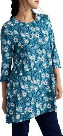 Seasalt Cornwall Killiow Floral Tunic Top in Blotted Anemone Minnow at Nordstrom, Size 10 Us