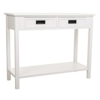 Wanderlust Deco Recibidor de madera blanco 100x40x80
