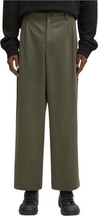 Maison Kitsun&eacute; Relaxed Pleated Pants - Heren - Broeken - Groen - Maat: XS Katoen