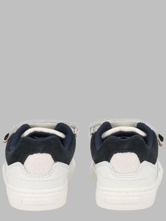 HUGO BOSS Leather With Logo Strap Sneaker - White