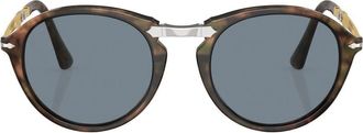 Persol round-frame sunglasses - unisex - Metal/Acetate - 50 - Green