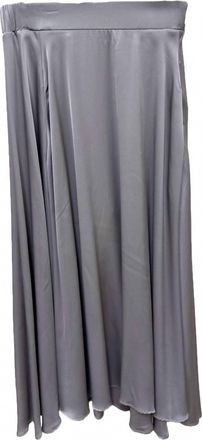 Allude Womens Pull On Midi Skirt In Silver