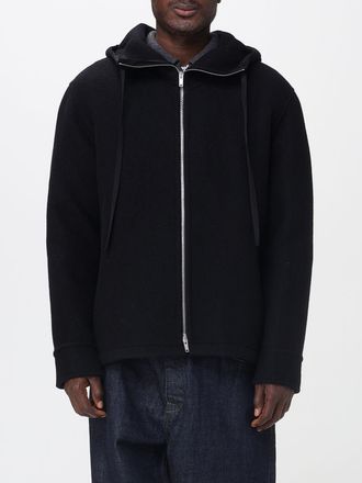 Jil Sander Felpa con cappuccio in lana vergine con chiusura a zip