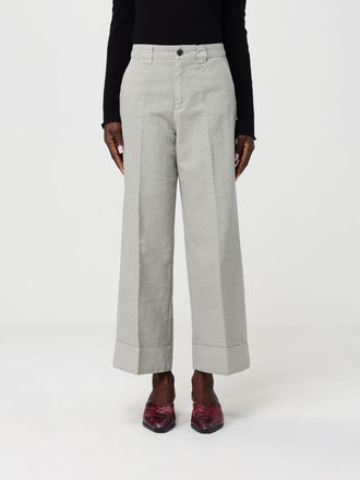 Mason's Cotton and Linen Blend Wide Leg Trousers