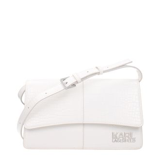 Karl Lagerfeld White Polyethylene Crossbody Womens Bag