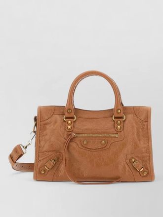 Balenciaga textured clutch bag detachable strap handles