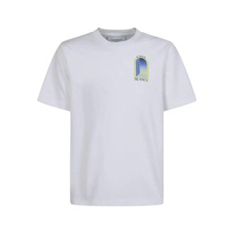 Casablanca T-Shirts, male, White, Size: 3XL LArche Short Sleeve T-Shirt