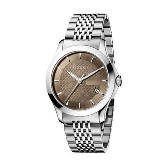 Gucci Accessoires, Heren, Grijs, ONE Size, Ya 126406 Horloge