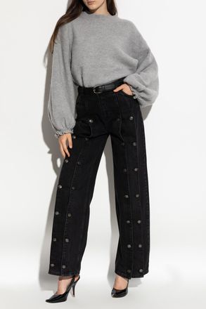 Rotate Jeans With Buttons, Womens, Black