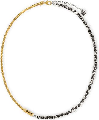 Versace Collana con logo inciso - Argento