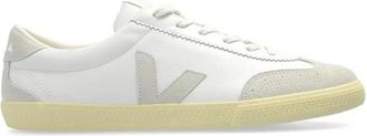 Veja Grey Canvas Sneaker with Leather Panels