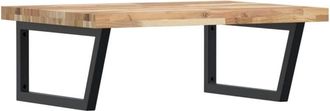 vidaXL Basin Shelf Wall Mounted Steel and Solid Wood Acacia vidaXL
