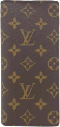 Louis Vuitton Marron Coated Canvas Long Wallet (Bi-Fold) (Pre-Owned)