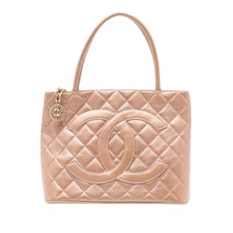 Chanel Pre-owned Tote Bags, female, Beige, Size: ONE SIZE Pre-owned Leather Tote
