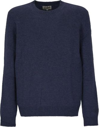MC2 Saint Barth Classic Crew Neck Sweater In Deep Navy Blue