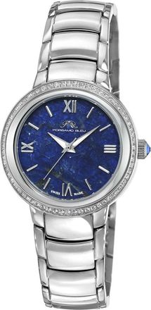 Porsamo Bleu Luna White Topaz Bracelet Watch, 34mm in Silver & Blue at Nordstrom Rack