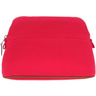 Herm&egrave;s Brown Orange Cotton Pouch (Pre-Owned)