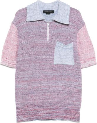 Federico Cina Truien & Vesten, Heren, Veelkleurig, M, Katoen, Hemelsblauw Zip Sweatshirt