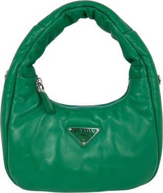 Prada Soft Nappa Leather Mini Padded Green Hand Bag