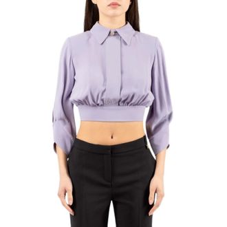 Elisabetta Franchi Blouses, female, Purple, Size: XL Blusa
