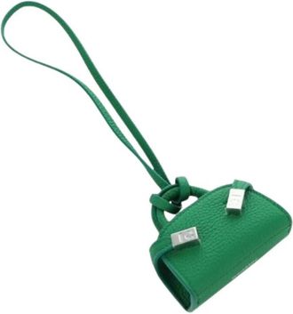 Ferragamo Pre-owned Lederen Sleutelhanger - Dames - Vintage Accessoires - Groen - ONE Size - Leer - Vintage