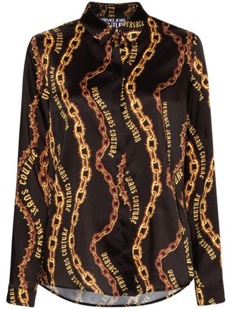 Versace Jeans Couture Camicia con stampa Chain Couture - Nero