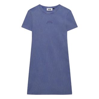 GCDS Abito Corto in Cotone - - Dresses - Donna - Viola - XS