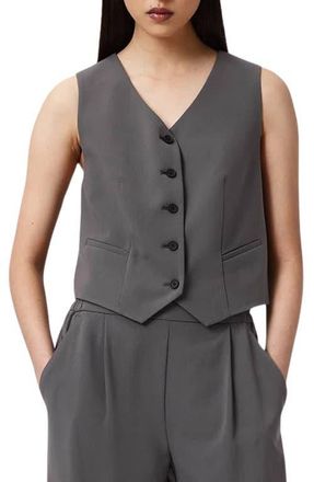 AllSaints Aleida Lightweight Vest in Dark Gull Grey at Nordstrom, Size 10 Us