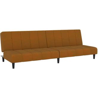 vidaXL Sof&aacute; Cama De 2 Plazas Terciopelo Marr&oacute;n Vidaxl