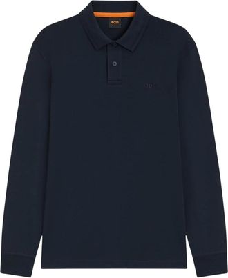 HUGO BOSS Heren, Tops, Blauw, Maat: 4XL Katoen