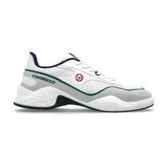 Casablanca Sportschoenen met logo - Heren - Sneakers - Wit - 45 1/2 EU - Leer - Schoenen